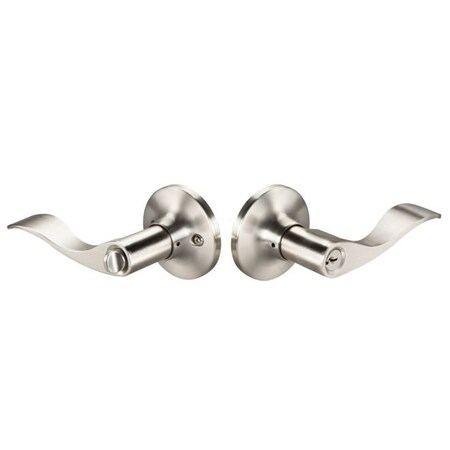 Yale Hand ADA Edge Entry Lock with Keowee Lever Satin Nickel Finish KWE155AL